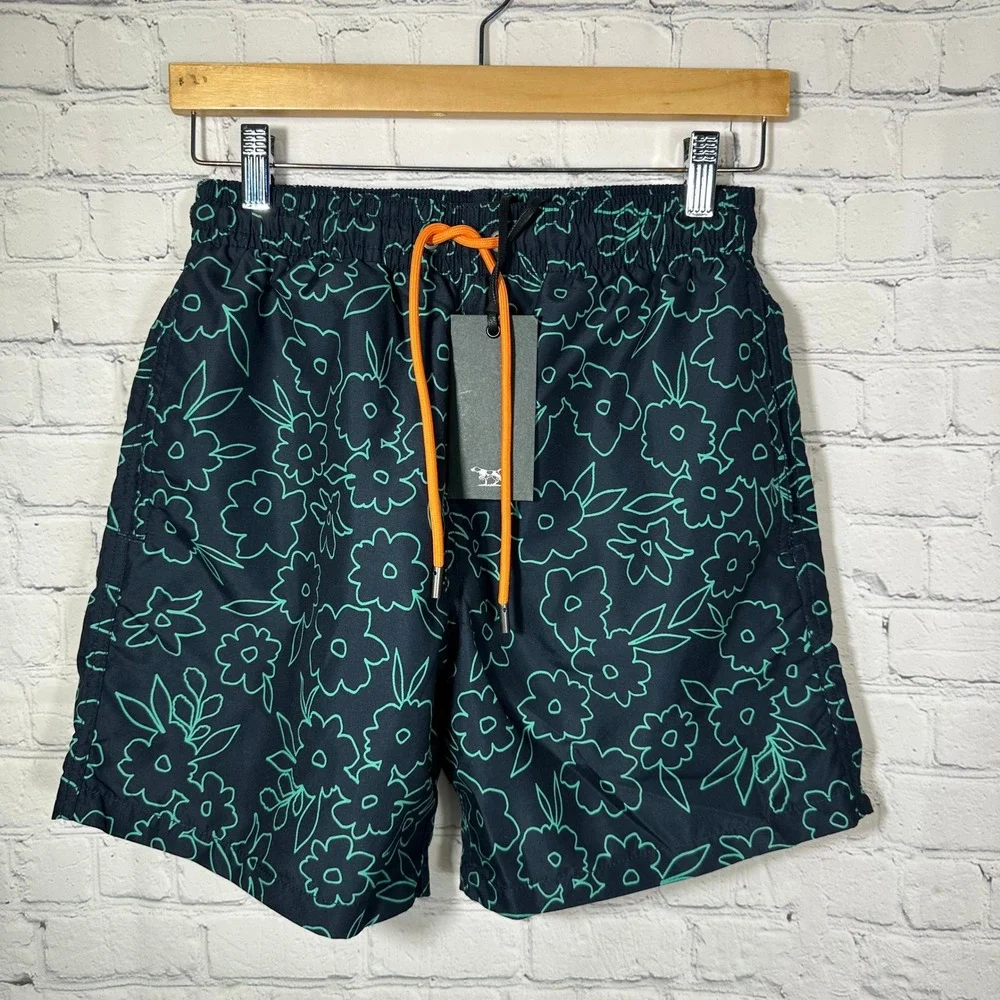 Rodd‎ & Gunn Mens Mystery Creek Swim Shorts XS Pine Floral 008297-01 NWT